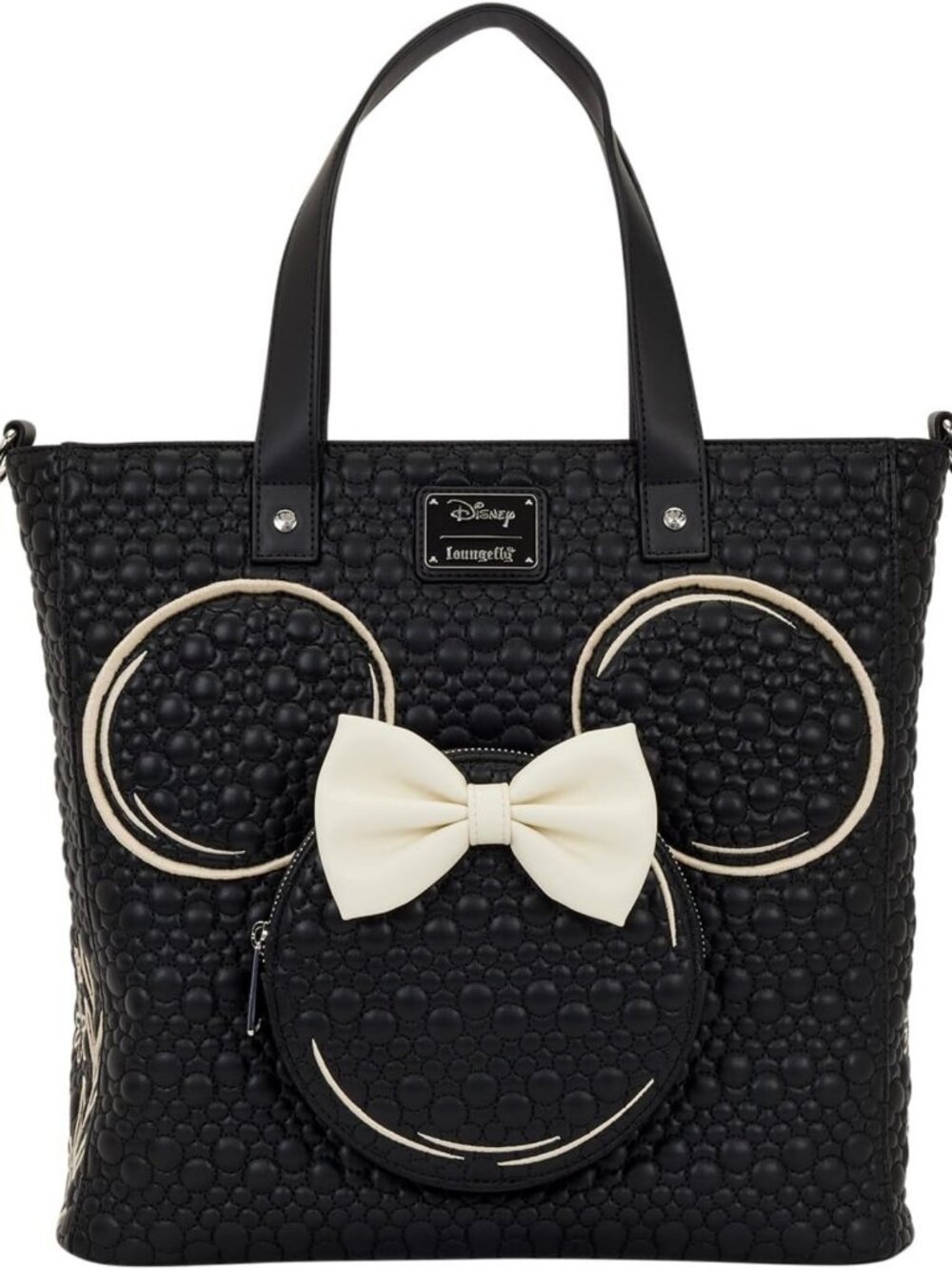 Chic Minnie Mouse Sketch Convertible Backpack Tote Crossbody Bag - Stylish